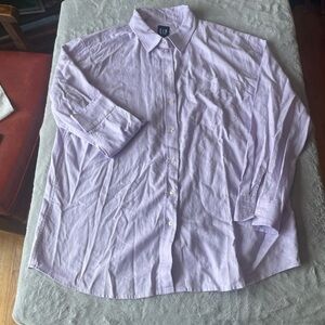 GAP lavender linen blend shirt size large